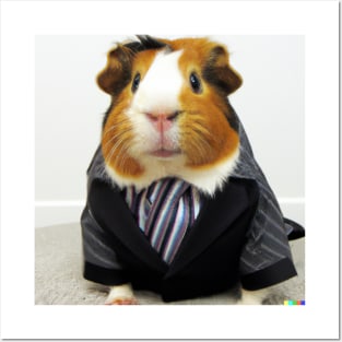 Smart business guinea pig design Posters and Art